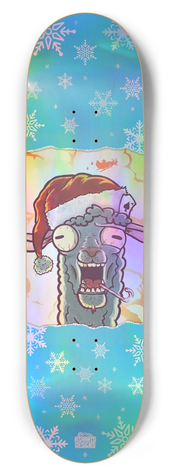 Llama Claus 8.75" 8-3/4 Inch Skateboard