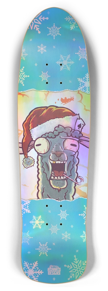 Llama Claus Rocket Retro Rocket