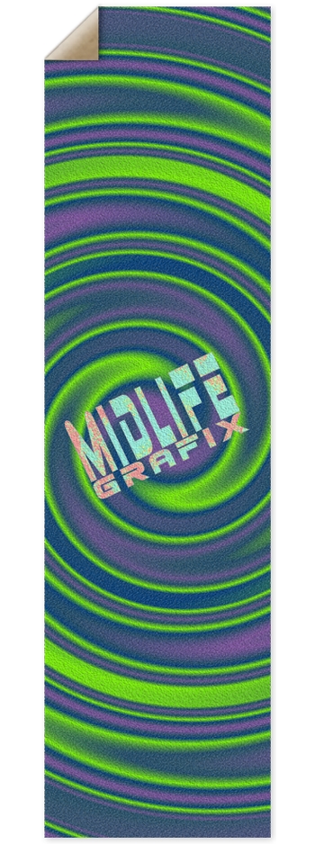 Midlife Spiral Green Griptape 9 x 33 Inch Griptape