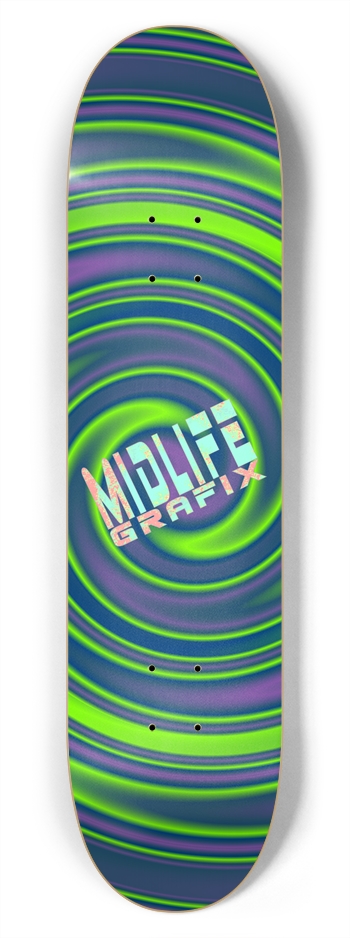 Midlife Down The Spiral Popsicle deck 7-3/4 Skateboard Deck