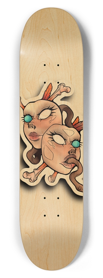 Masks Natural 7-3/4 Skateboard Deck