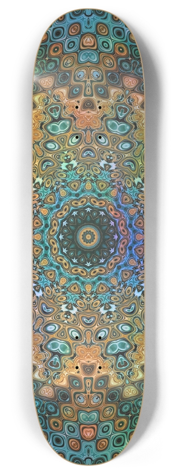 Pug Head Kaleidoscope Board 8 Inch Skateboard Deck
