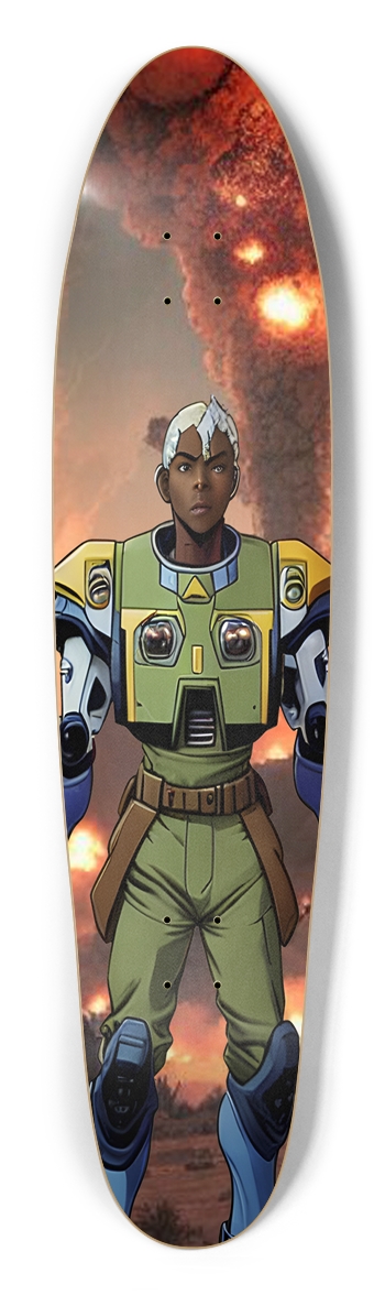 The Mecha Soldier Longboard Shape