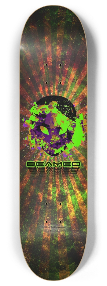 Orange Beamed Alien - 8" Popsicle 8 Inch Skateboard Deck