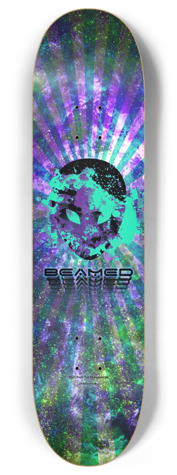 Green Beamed Alien - 8" Popsicle 8 Inch Skateboard Deck