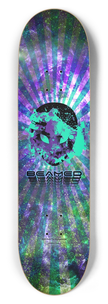 Green Beamed Alien - 8.5" PRO Popsicle 8-1/2 Skateboard Deck