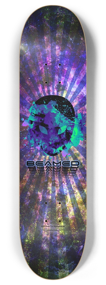 Blue Beamed Alien - 8" Popsicle 8 Inch Skateboard Deck
