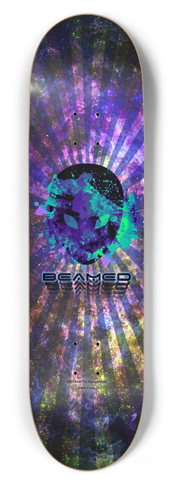 Blue Beamed Alien - 8.5" PRO Popsicle 8-1/2 Skateboard Deck