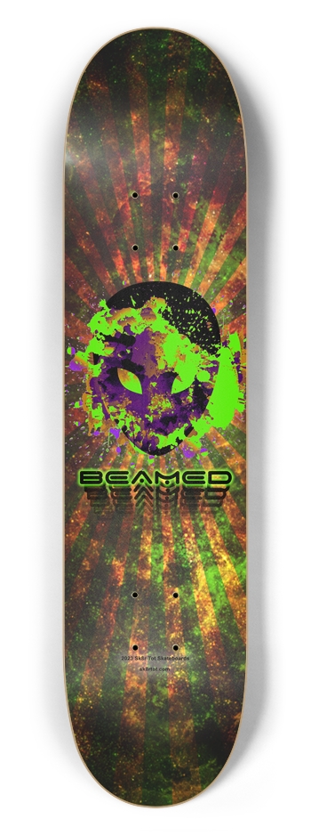 Orange Beamed Alien - 7.5" Popsicle 7-1/2 Skateboard Deck