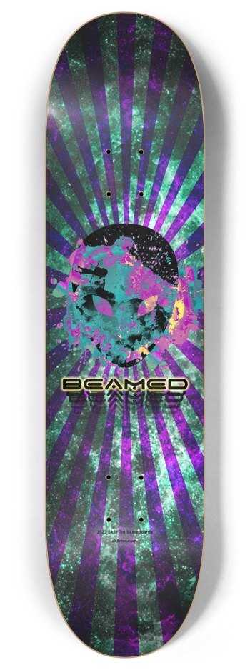 Pink Beamed Alien - 8" Popsicle 8 Inch Skateboard Deck