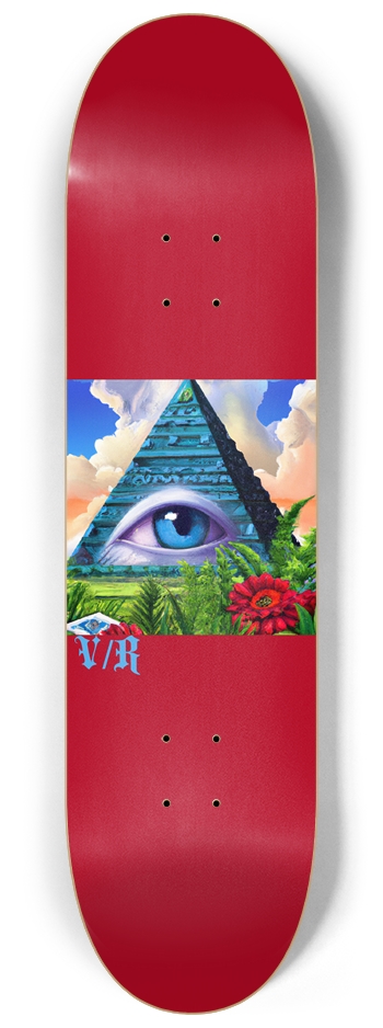 V/R ~ Custom Skateboard w/ AI Generated Graphics 8-1/4 Skateboard Deck
