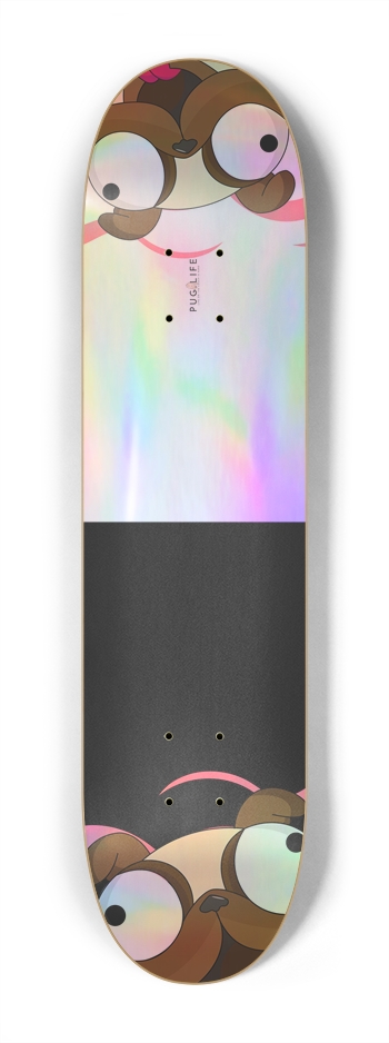 Holographic Pug Kid's Deck 7-1/4 Mini/Kid Skateboard