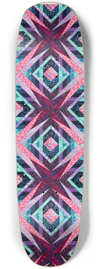 Star Quilt - Custom Skateboard Square Nose