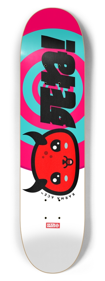 Karma Ace: Die! - Custom Skateboard 7-3/4 Skateboard Deck