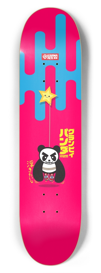 Karma Ace: Grumpi Panda - Custom Skateboard 7-3/4 Skateboard Deck