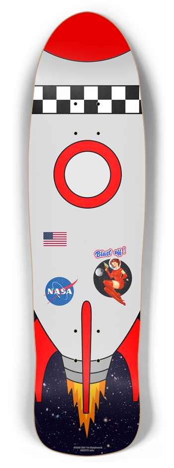 Cartoon Retro Rocket Retro Rocket