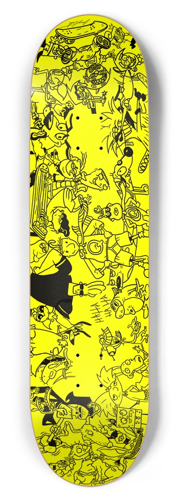 8-1/2" Classroom Doodle Deck (School Bus Yellow) 8-1/2 Skateboard Deck