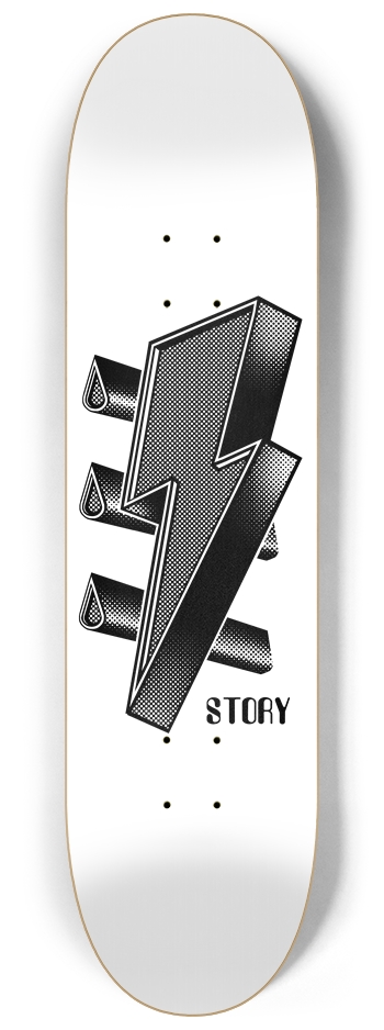 Thunder and Rain. 8-1/4 Skateboard Deck