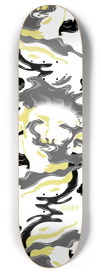 Silver, Gold and Oil 8 Inch Skateboard Deck