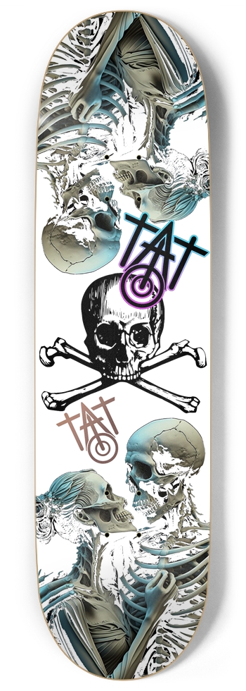Custom Skateboard White Background, Brandon Notch 9 Inch Skateboard