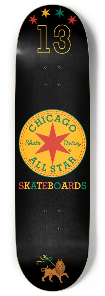 Rasta Lion 9 Inch 9 Inch Skateboard