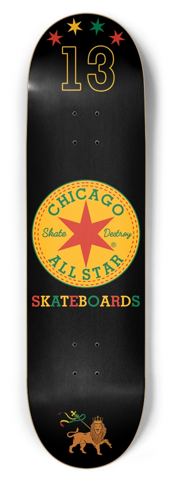 Rasta Lion 8.75 Inch 8-3/4 Inch Skateboard