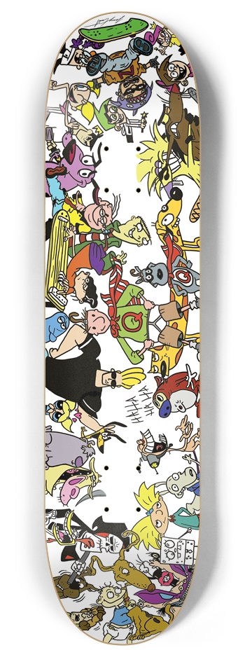 8" Classroom Doodle Deck (Colored Hallway Walls) 8 Inch Skateboard Deck