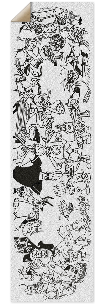 Classroom Doodle Deck (Griptape for Punk Nose) 10 x 36 Inch Griptape