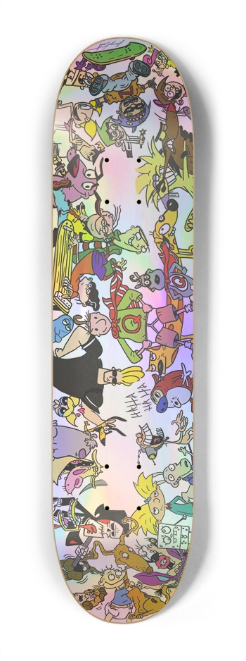 7-1/4"Classroom Doodle Deck (T.S.R.Card Colored) 7-1/4 Mini/Kid Skateboard