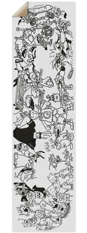 9x33" Classroom Doodle Deck (Griptape!) 9 x 33 Inch Griptape