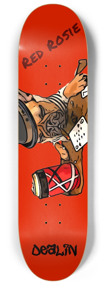 Red Rosie 8-1/4 Skateboard Deck