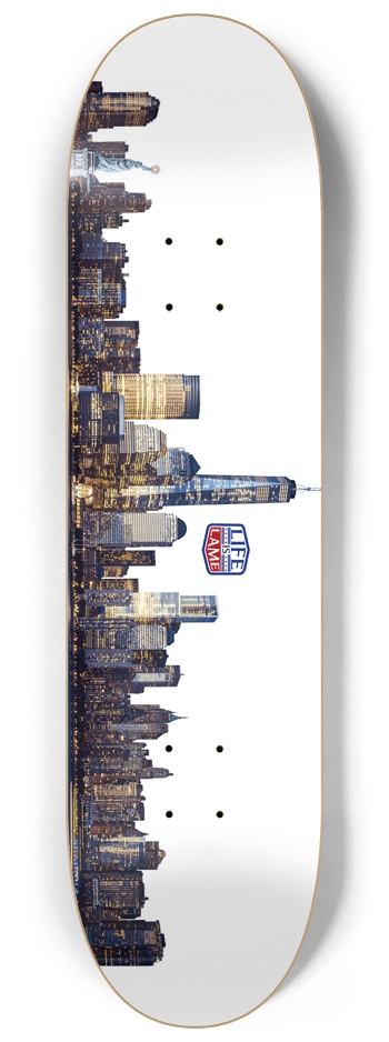LAME - BOX LOGO - NYC SKYLINE SKATEBOARD 8-1/4 Skateboard Deck
