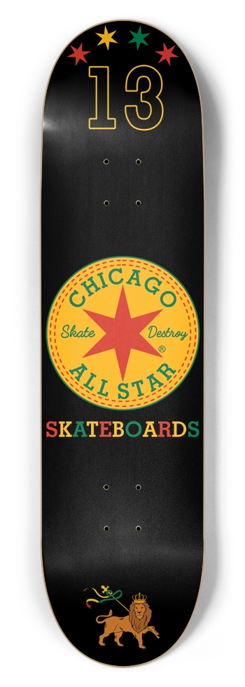 Rasta Lion 8.5 Inch 8-1/2 Skateboard Deck