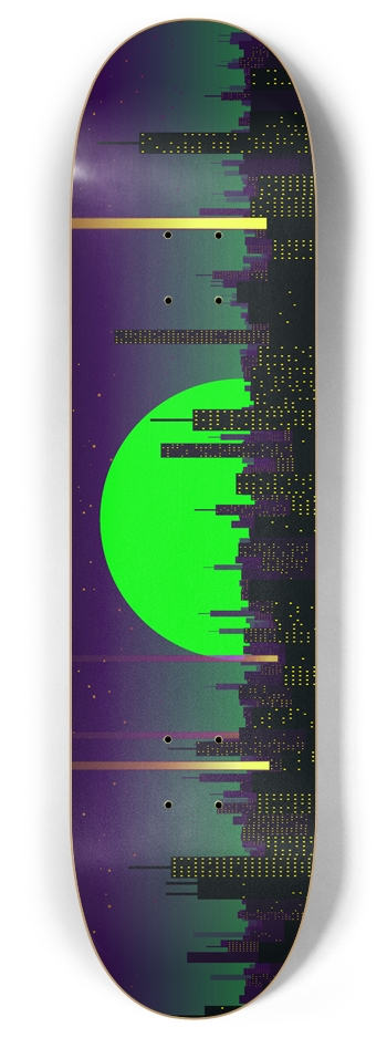 Toxic City Glow - 8" Popsicle - Special Edition 8 Inch Skateboard Deck