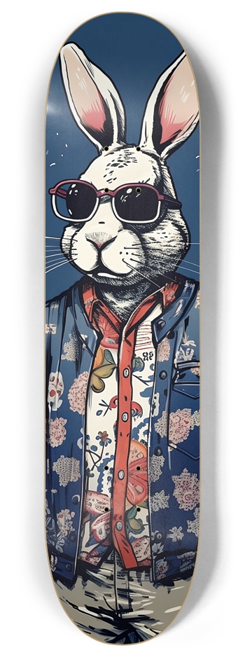 Cool Rabbit Animal 8 Inch Skateboard Deck