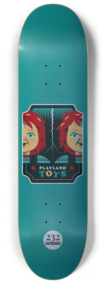 Playland Toys (Silver Base) 8-1/4 Skateboard Deck