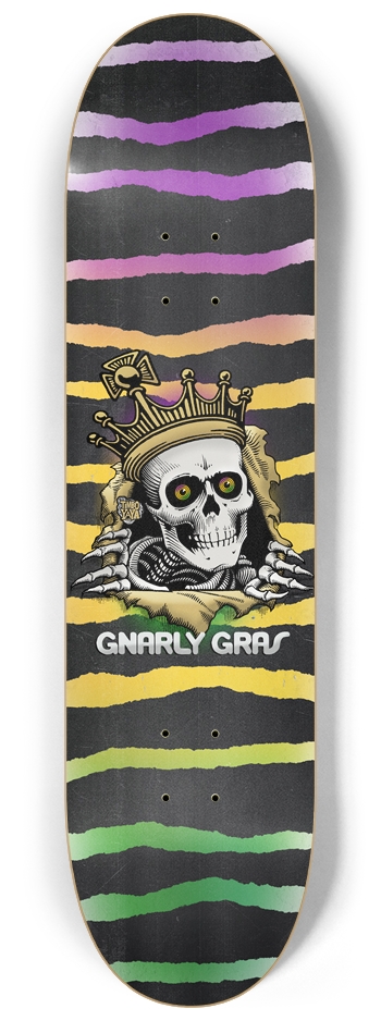 Gnarly Gras 8-1/4 Skateboard Deck
