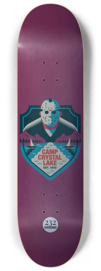 Camp Crystal Lake (Silver Base) 8-1/4 Skateboard Deck