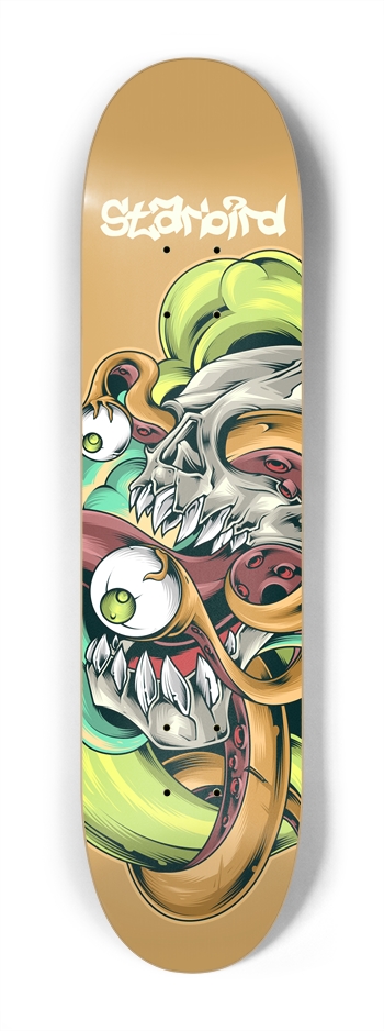 Facebuster Alien Mini Skateboard 7-1/4 Mini/Kid Skateboard