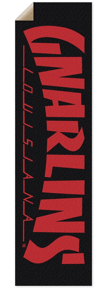 GNARLINS (Red n Black) Custom Griptape 9 x 33 Inch Griptape