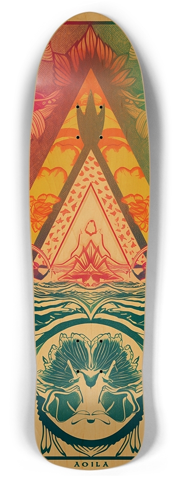 Custom Skateboard Retro Rocket