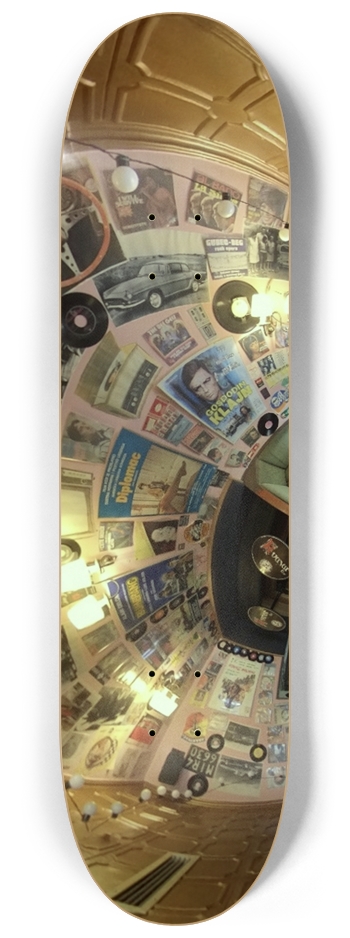 Car and record bar Portugal GLOW 8-1/4 Skateboard Deck