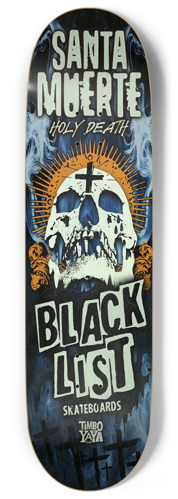 Santa Muerte Glow-In-The-Dark 9 Inch Skateboard