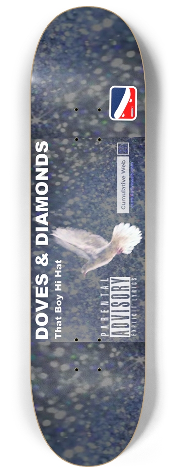Doves & Diamonds 8-1/4 Skateboard Deck