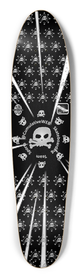 LOGO SKATEBOARDING TEAM SPORTS Longboard Shape