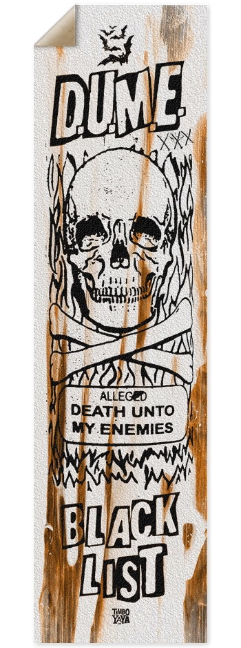 DUME BlackList Custom Griptape 9 x 33 Inch Griptape