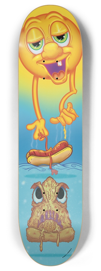 Pizza Bites Custom Skateboard 8 Inch Skateboard Deck
