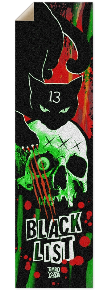 BlackList Black Cat Grip Tape 9 x 33 Inch Griptape