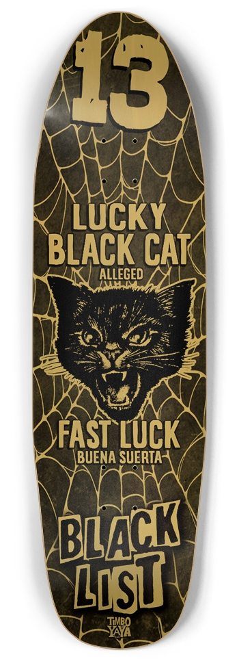 Lucky Black Cat (GLOW) Punk Nose Pool Shape