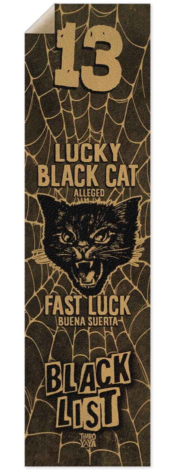 Lucky Black Cat Custom Griptape 9 x 33 Inch Griptape